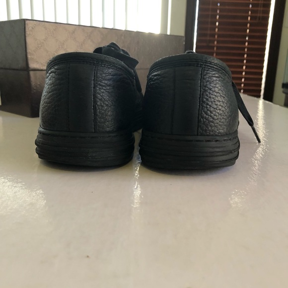 GUCCI Men’s Camelot Black Leather Sneakers 10US - Picture 6 of 11